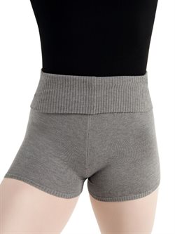 Capezio grå foldover strik shorts til teen og damer