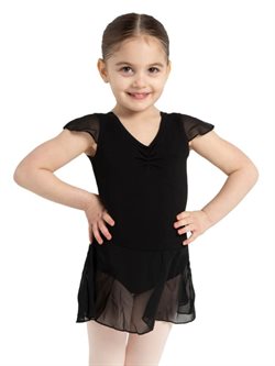 Balletdragt sort m.chiffon skørt Capezio